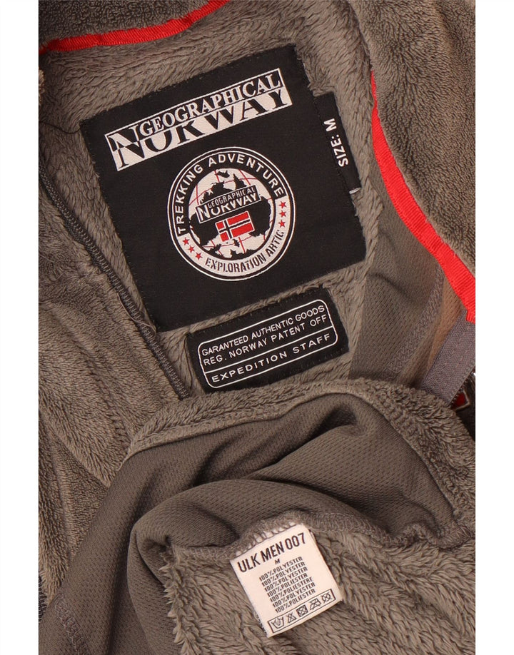 Giacca in pile da uomo norvegese UK 38 Sport in poliestere color block grigio medio