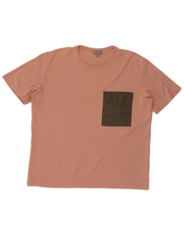 T-shirt da uomo Cos Top grande in cotone rosa
