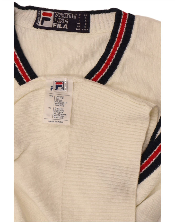 Canottiera Fila da uomo Canotta piccola in cotone bianco