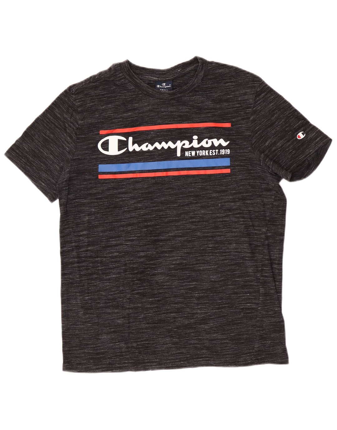 T-shirt grafica da uomo Champion Top piccolo grigio gessato
