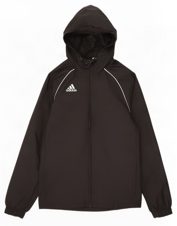 Giacca antipioggia con cappuccio da uomo Adidas UK 36 Small nera in poliammide
