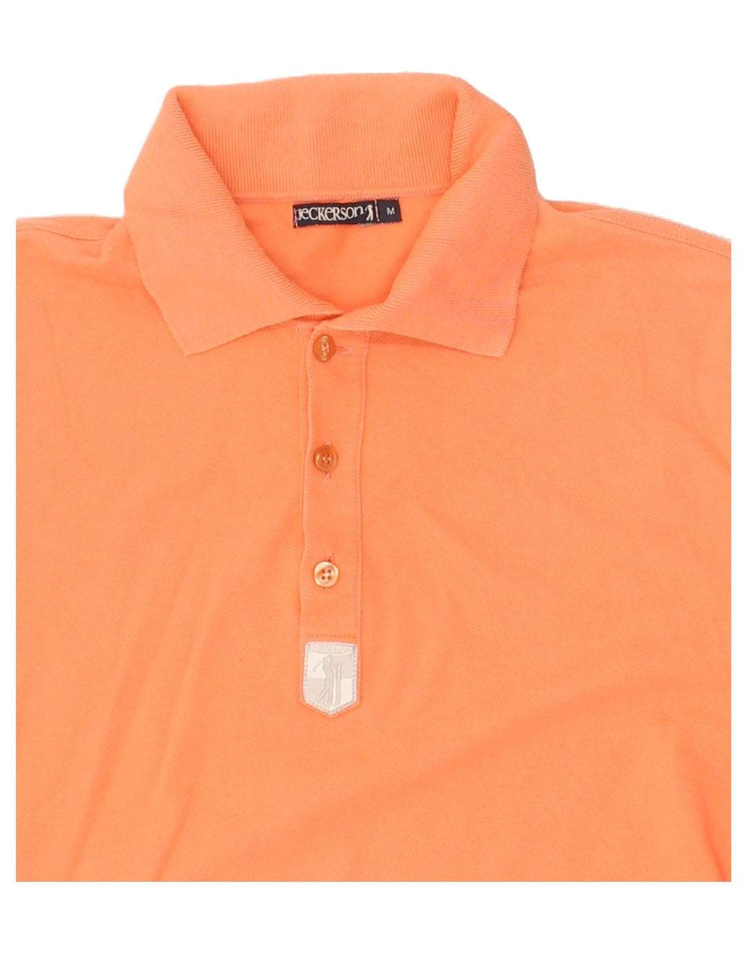 JECKERSON Mens Polo Shirt Medium Orange Cotton Vintage Jeckerson and Second-Hand Jeckerson from Messina Hembry 