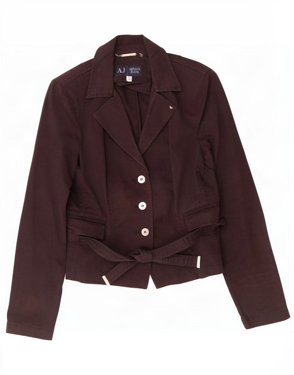 Giacca blazer da donna a 3 bottoni Armani Jeans EU 46 XL cotone marrone