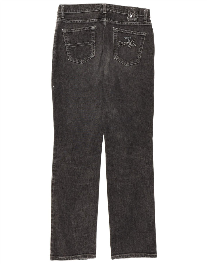Jeans Dritti Donna Trussardi W29 L31 Cotone Grigio