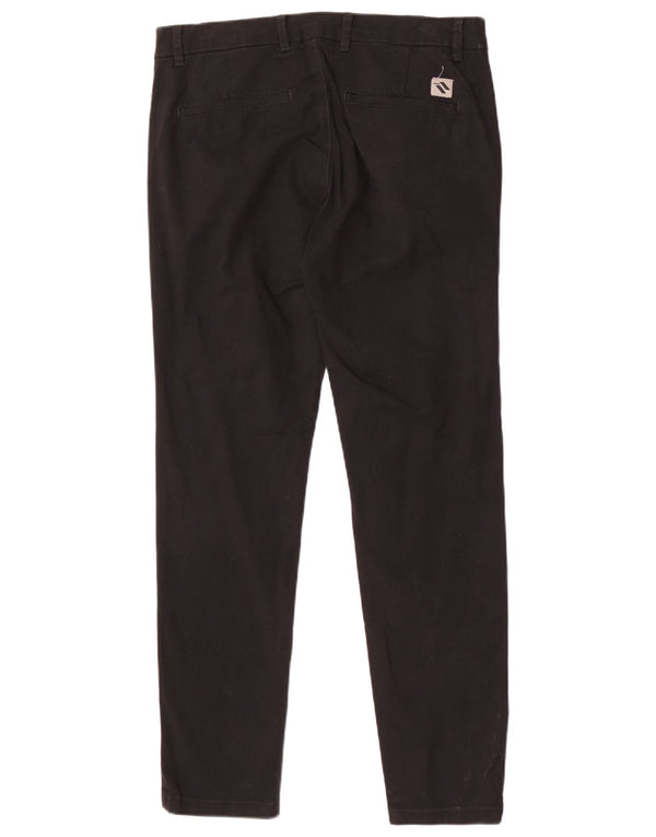 Pantaloni chino slim da uomo Zara EU 42 Large W32 L31 cotone nero