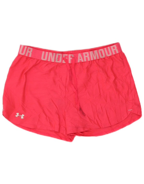 Pantaloncini sportivi Under Armour da donna Heat Gear Graphic UK 14 Large Rosa