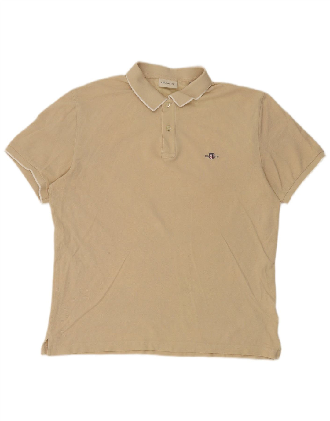 Polo da uomo GANT grande in cotone beige