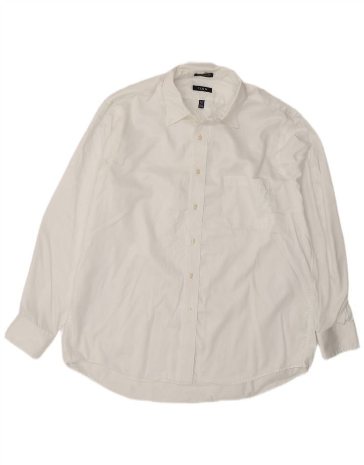 Camicia da uomo Izod taglia 17 XL in cotone bianco