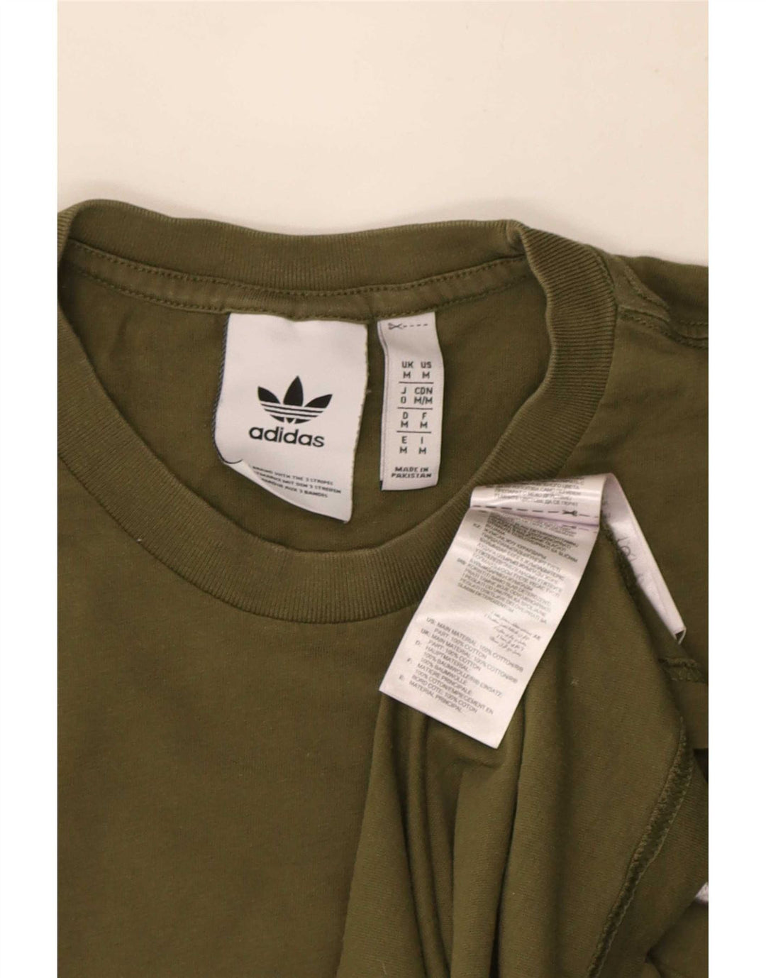 T-shirt da uomo Adidas Top in cotone kaki medio