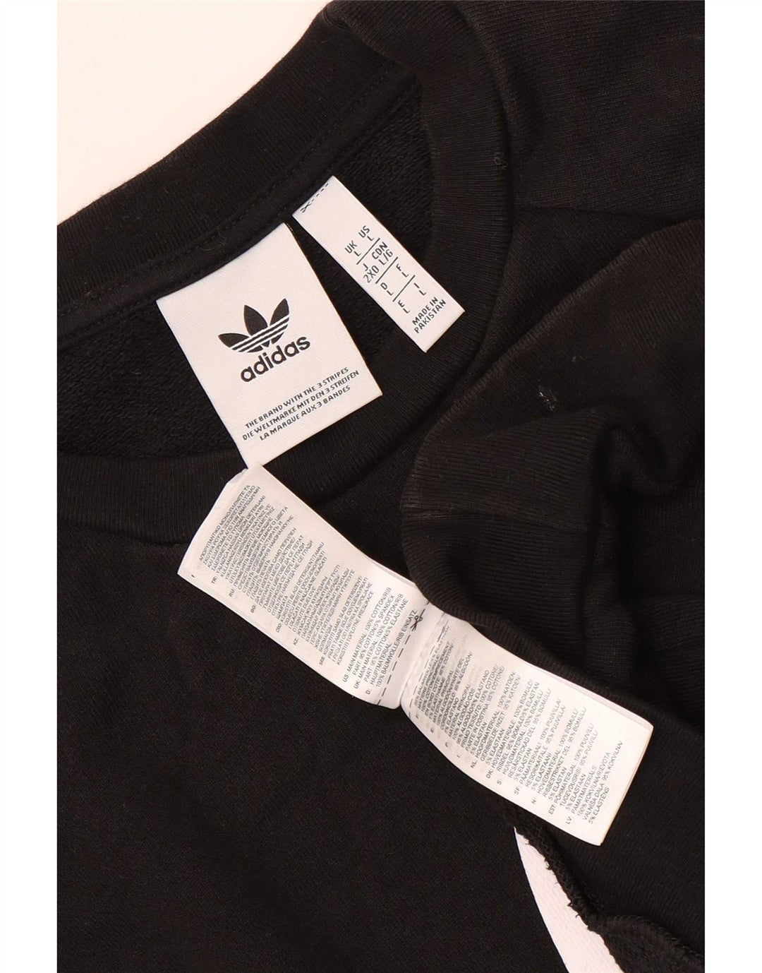 Felpa grafica da uomo Adidas Maglione grande cotone nero