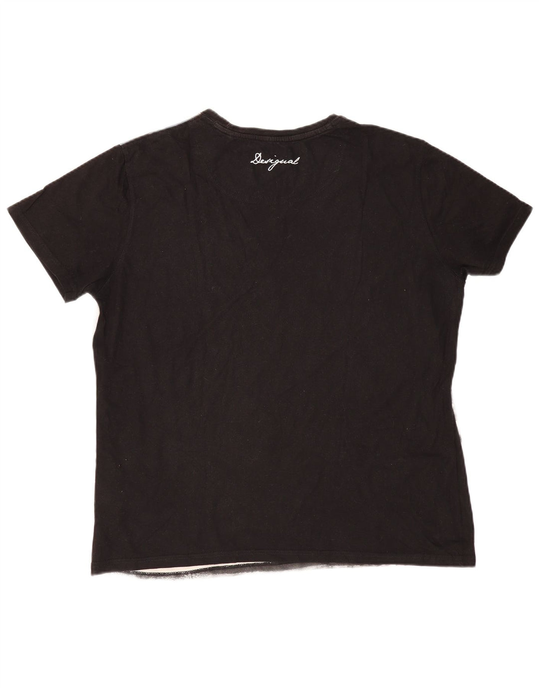 DESIGUAL T-shirt grafica da uomo Top 2XL Cotone color block grigio