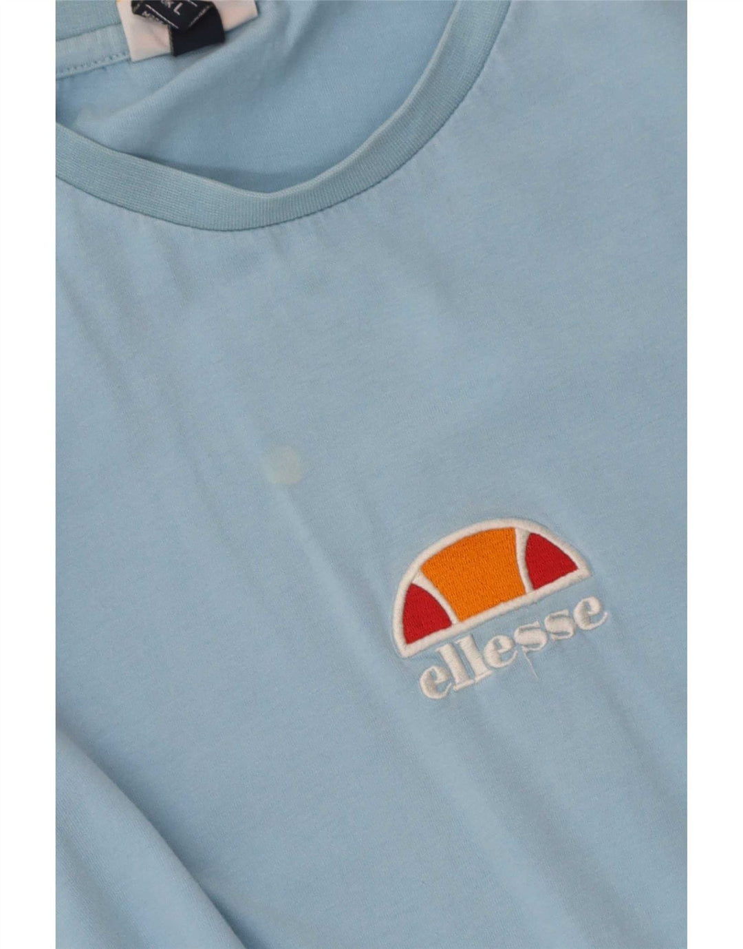 T-shirt grafica da uomo Ellesse Top grande in cotone color block blu