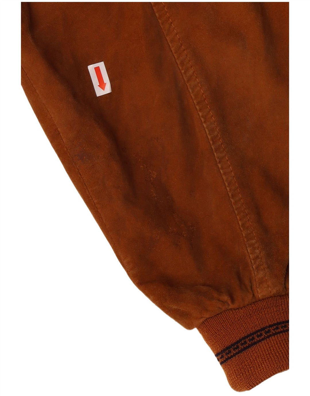 Giubbotto bomber in pelle scamosciata da uomo VINTAGE IT 50 Large in pelle marrone