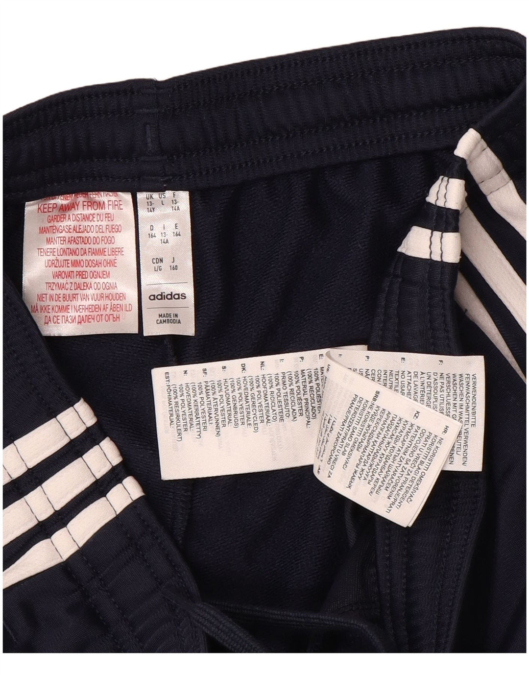 Pantaloni della tuta da ragazzo Adidas 13-14 anni Blu Navy