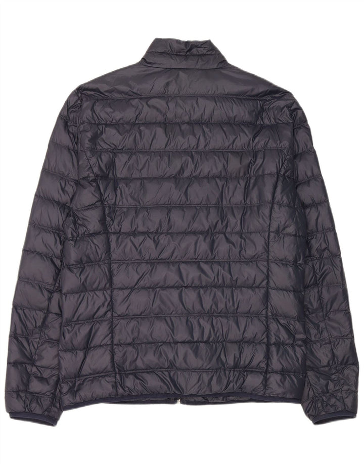 Giacca imbottita grafica da uomo Armani UK 44 2XL Nylon blu navy