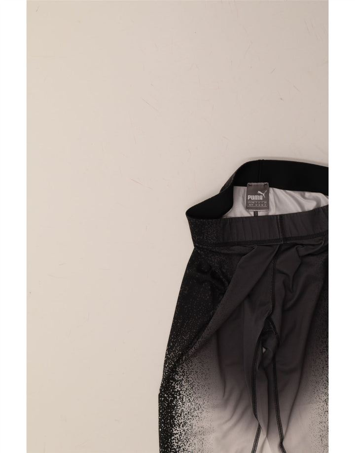 PUMA Womens Leggings UK 8 Small Grey Colourblock Polyester Vintage Puma and Second-Hand Puma from Messina Hembry 