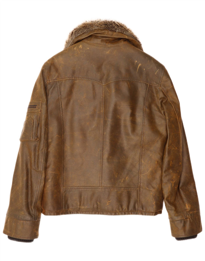 Giacca in pelle da uomo Imperial UK 42 XL in pelle marrone