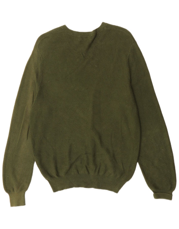 Polo Ralph Lauren Maglione da uomo con scollo a V piccolo cotone kaki