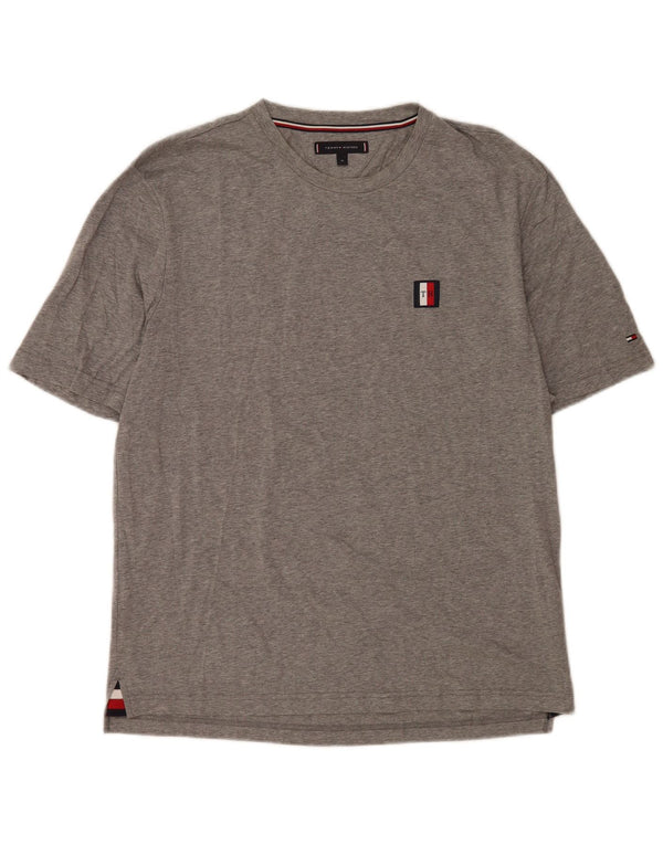 T-shirt da uomo Tommy Hilfiger Top XL in cotone grigio