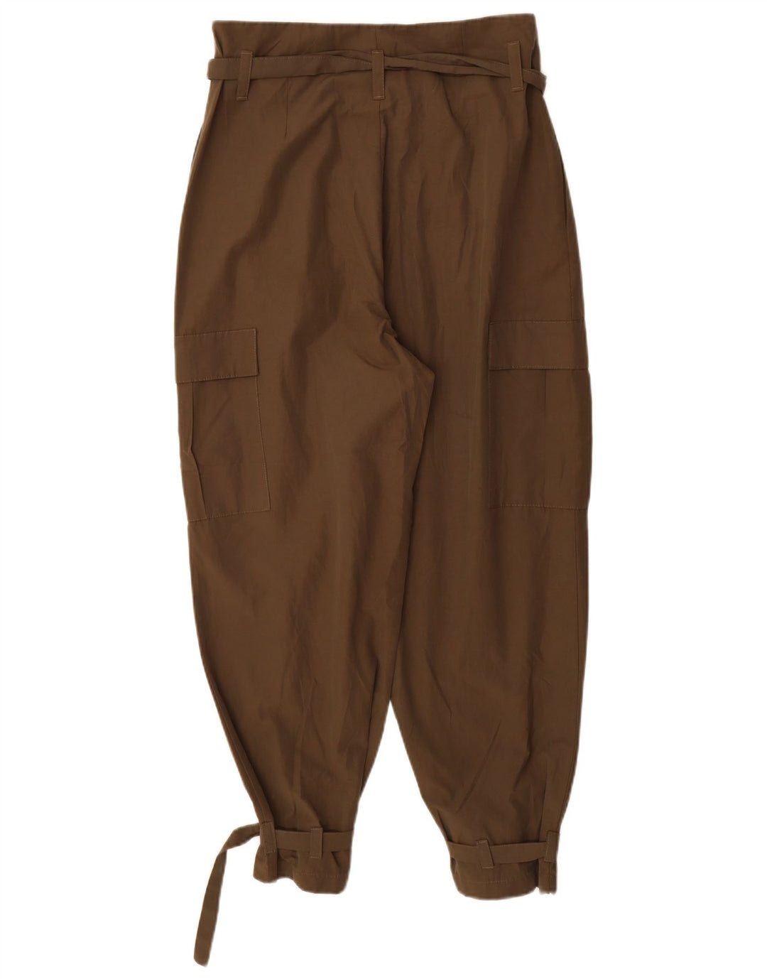 Pantaloni cargo con pegging da donna Zara medi W28 L26 poliestere kaki