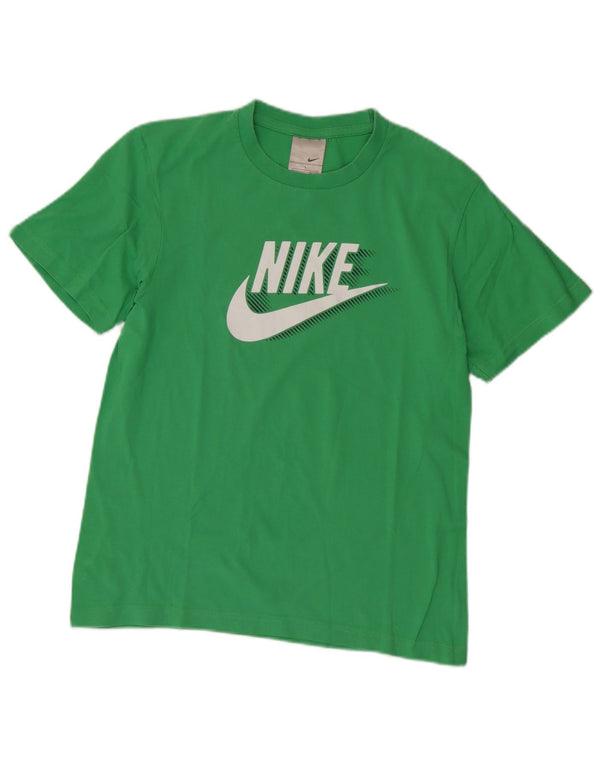 Nike Boys Graphic T-Shirt Top 12-13 Years Large Green Cotton