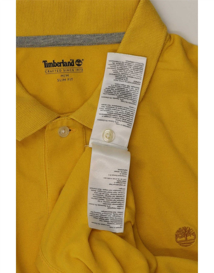 Polo Timberland da uomo slim fit in cotone giallo medio