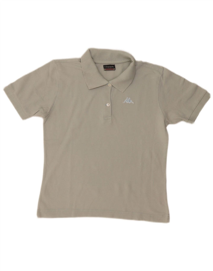 Polo Kappa da donna UK 14 cotone grigio medio