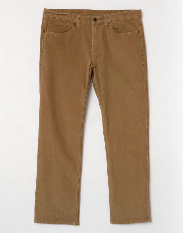 Pantaloni dritti in velluto a coste da uomo Levi's W34 L29 in cotone beige