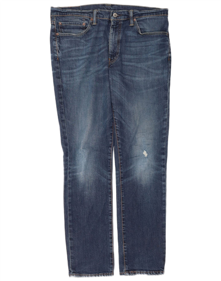 Jeans Levi's Uomo 511 Slim Distressed W36 L32 Cotone Blu