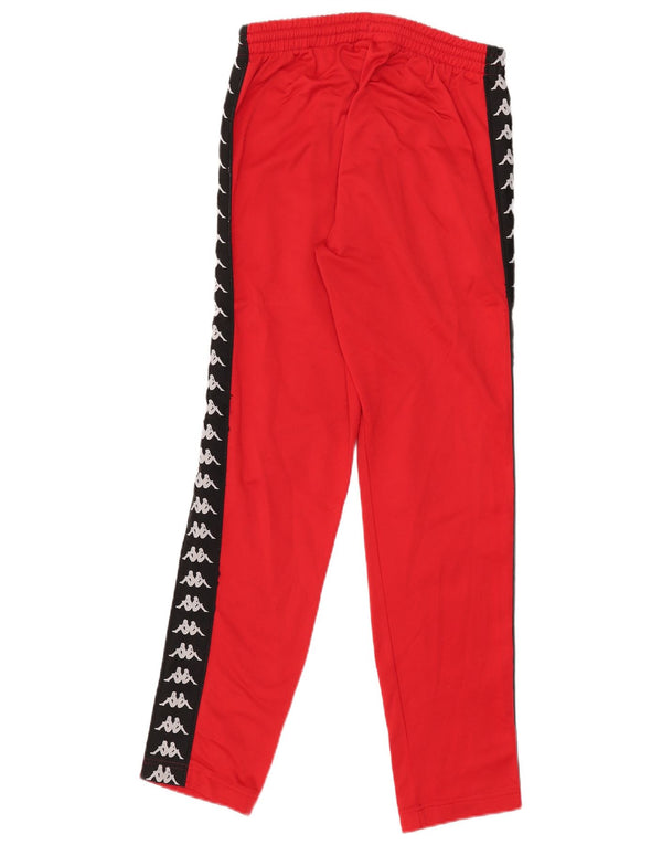 Pantaloni da tuta con grafica Kappa da donna UK 10 Small Red Colourblock