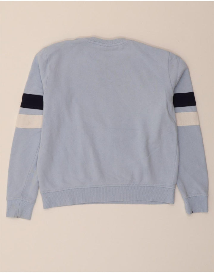FILA Womens Graphic Sweatshirt Jumper UK 10 Small Blue Cotton Vintage Fila and Second-Hand Fila from Messina Hembry 