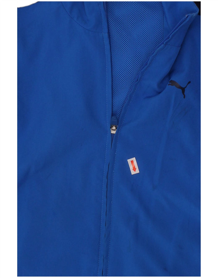 Giacca da ginnastica grafica PUMA da ragazzo 7-8 anni Blu Colourblock