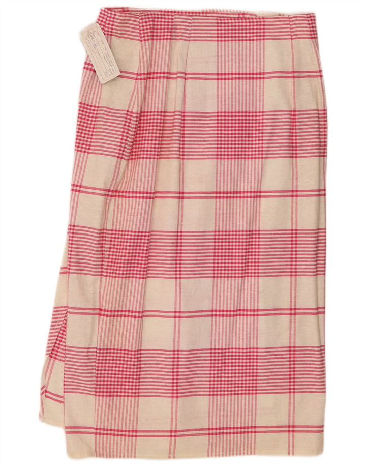 Gonna a portafoglio da donna Touche IT 46 Large W30 in cotone a quadri rosa