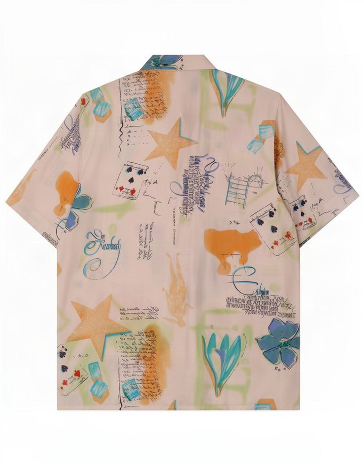 Yorn Camicia oversize da donna con motivo astratto EU 36 Small Multicolor
