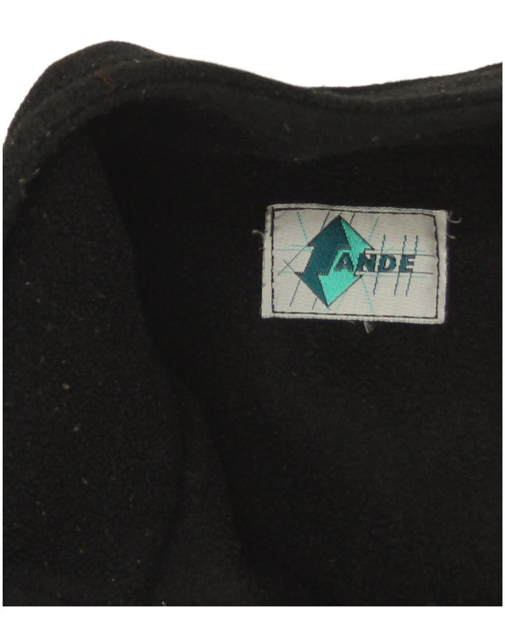 Giacca in pile vintage da uomo UK 42 XL nera