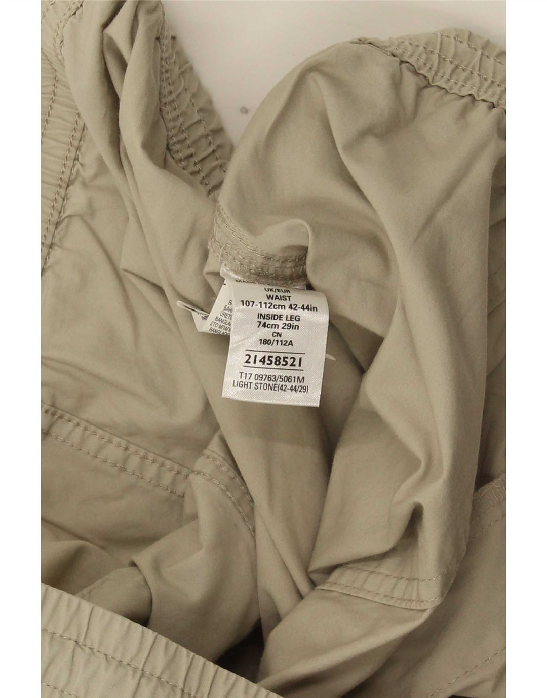 Pantaloni casual da uomo Marks & Spencer W42 L29 Cotone beige
