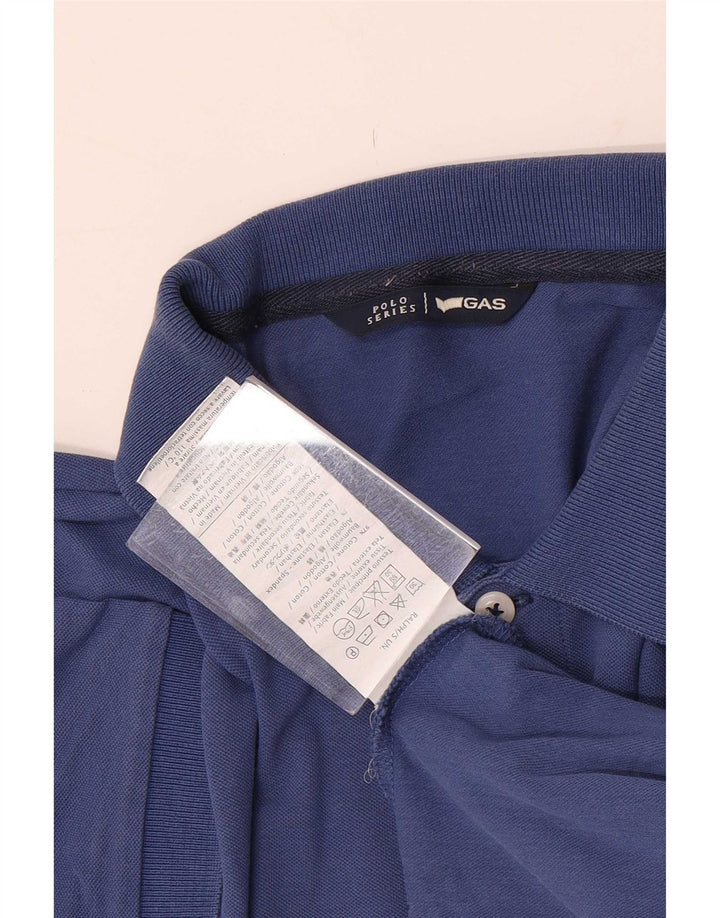 Polo Uomo Gas Small Blu In Cotone