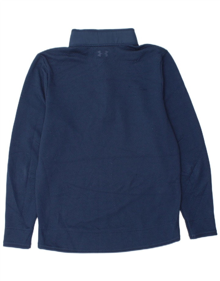 UNDER ARMOUR Felpa da uomo con collo abbottonato Cold Gear, maglione medio blu navy