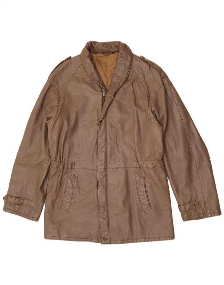 Giacca in Pelle Militare Donna Benini IT 48 XL Grigia