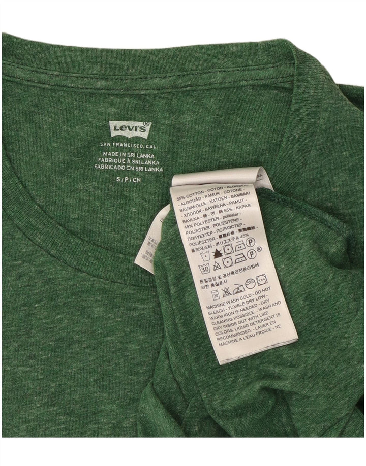 T-shirt da uomo Levi's Top Small in cotone chiazzato verde