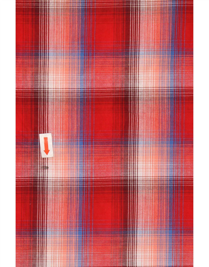 Camicia a maniche corte da uomo Wrangler in cotone a quadri rossi grandi