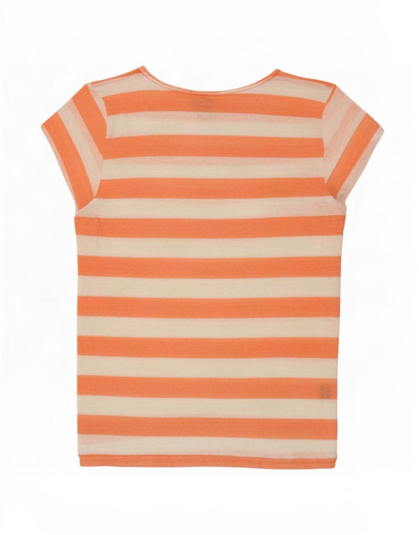 T-shirt da donna Massimo Dutti Top UK 12 a righe arancioni medie