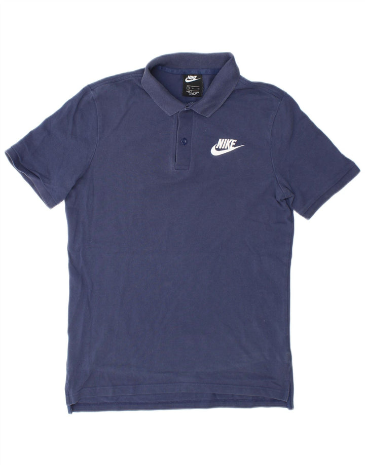 Polo Nike da uomo piccola in cotone blu navy