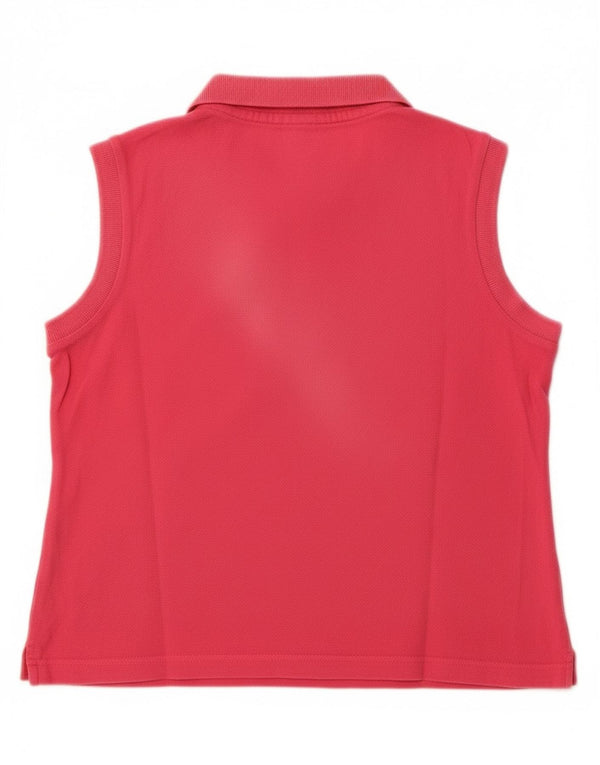 Polo smanicata corta da donna Diadora IT 42 cotone rosa medio