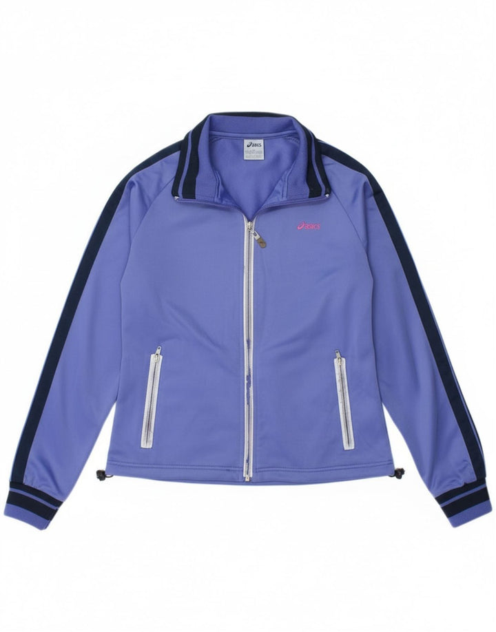 Giacca da ginnastica da donna Asics UK 12 poliestere viola medio