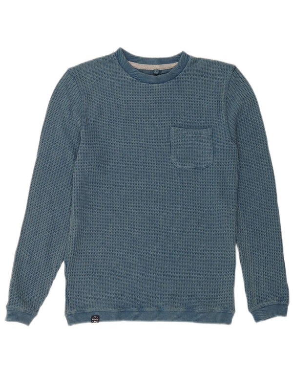 Felpa da uomo Weird Fish, maglione piccolo in cotone blu