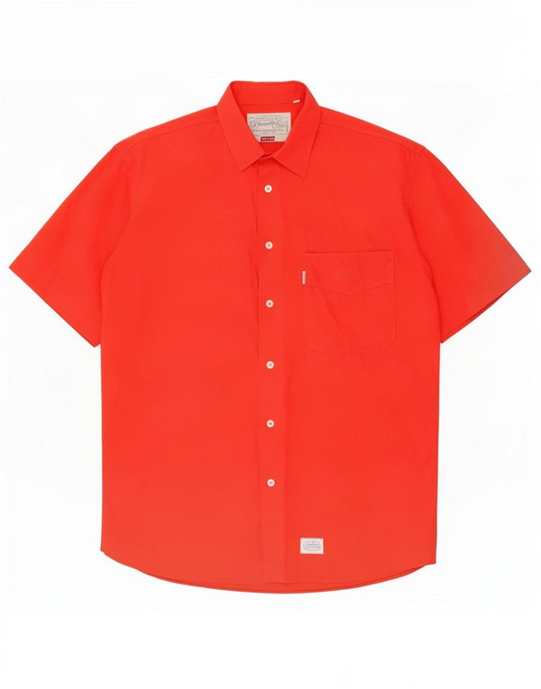 Camicia a maniche corte da uomo Levi's in cotone rosso medio