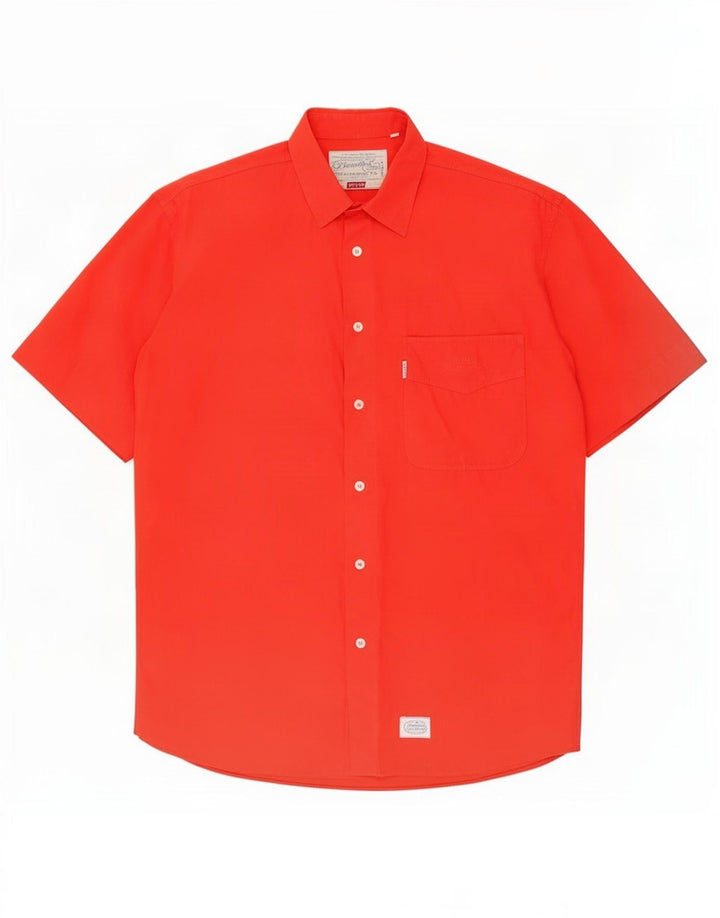 Camicia a maniche corte da uomo Levi's in cotone rosso medio