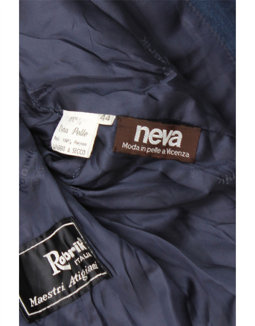 Set gonna 2 pezzi in pelle scamosciata da donna Robrik IT 44 medio W30 pelle blu navy