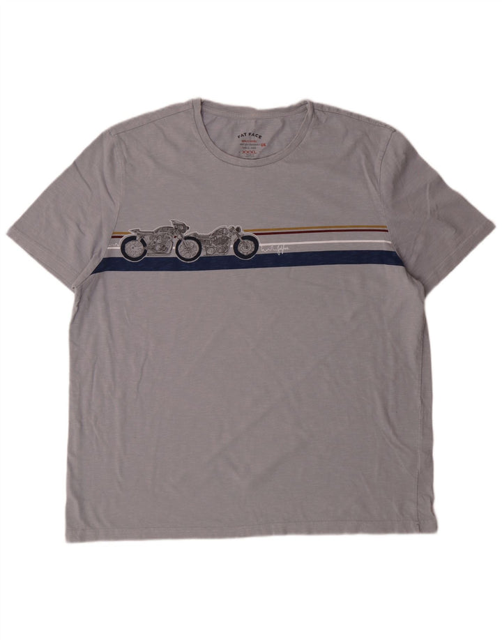 T-shirt grafica da donna Fat Face Top 3XL Cotone grigio Moto